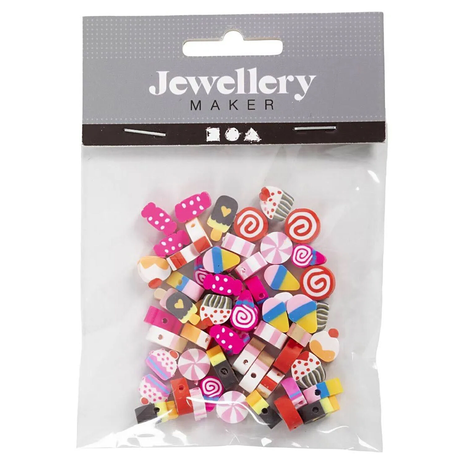 NEU Figurperlen, Candy,  10 mm, Lochgre 1,5 mm, 60 Stk.