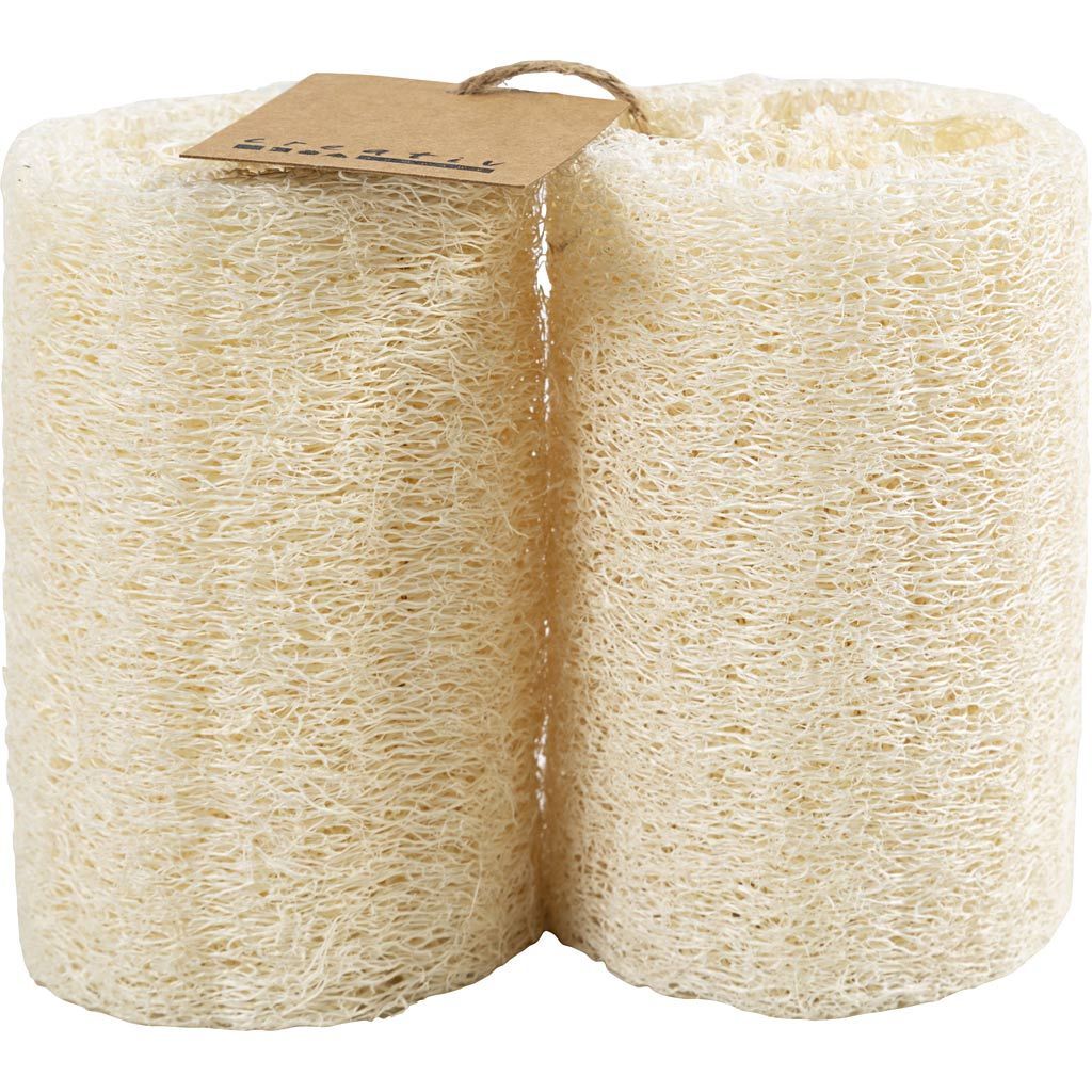 Nat�rlicher Luffa-Schwamm, L�nge 10 cm, Durchmesser 5,5-8 cm, Hellnatur, 2 St�ck Bild 2