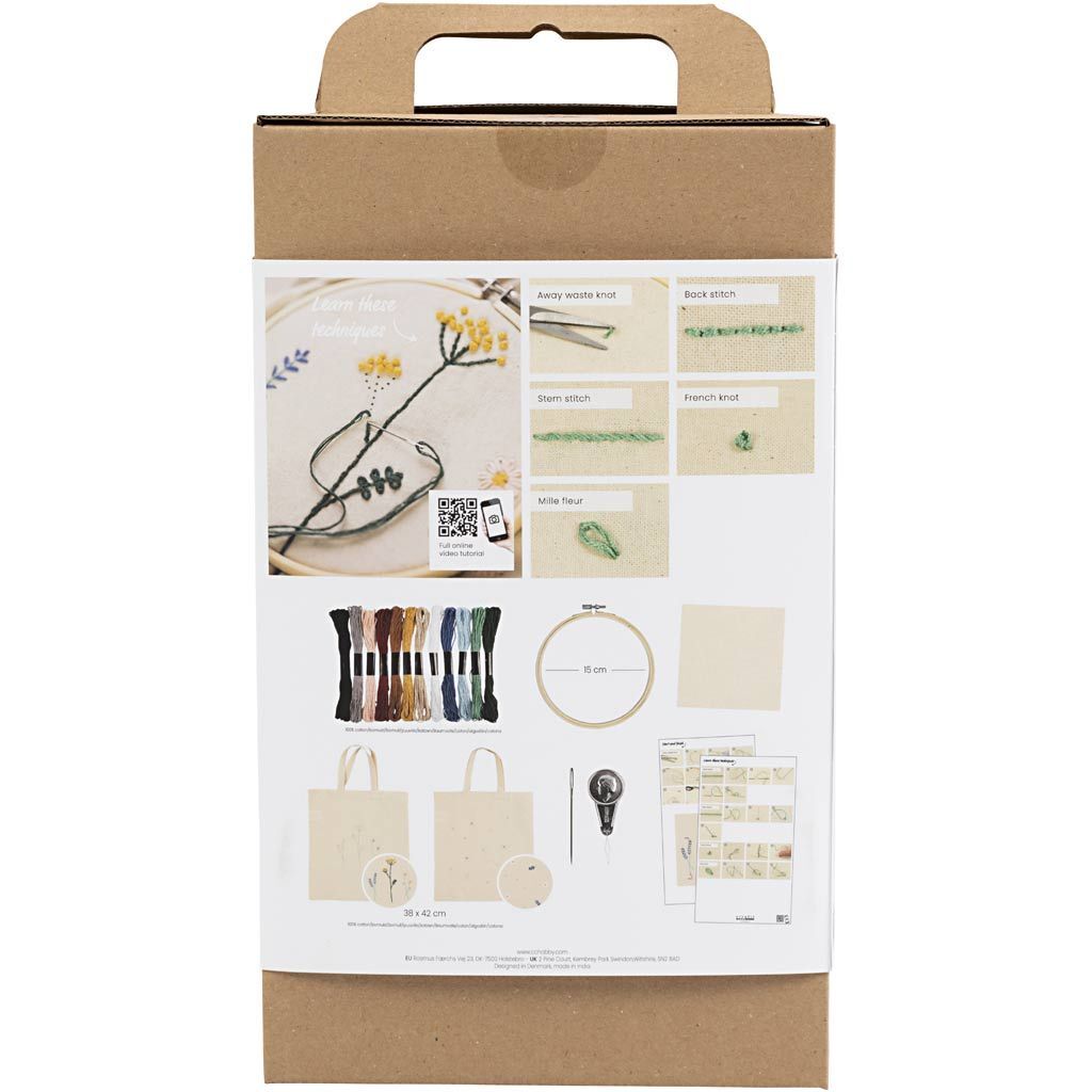 Starter Kreativ Set Sticken, Blumen Bild 2