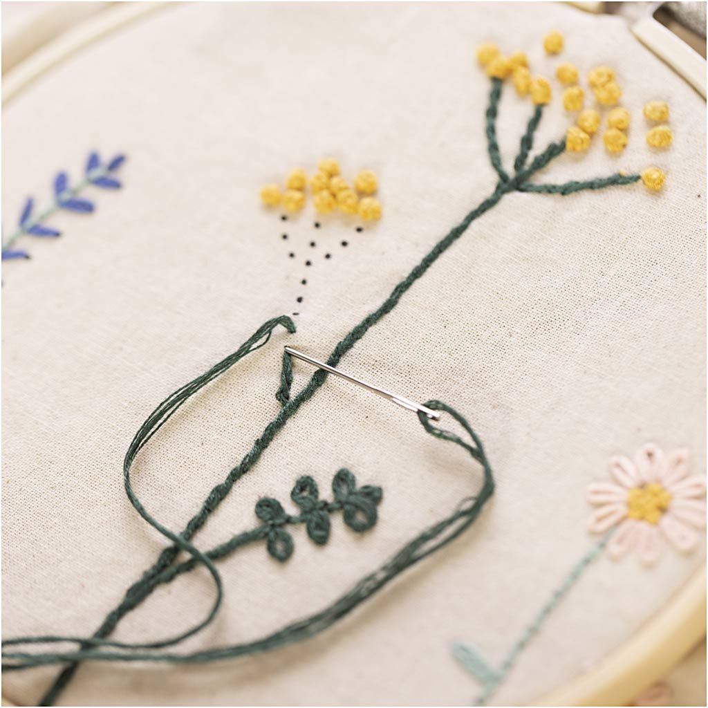 Starter Kreativ Set Sticken, Blumen Bild 5