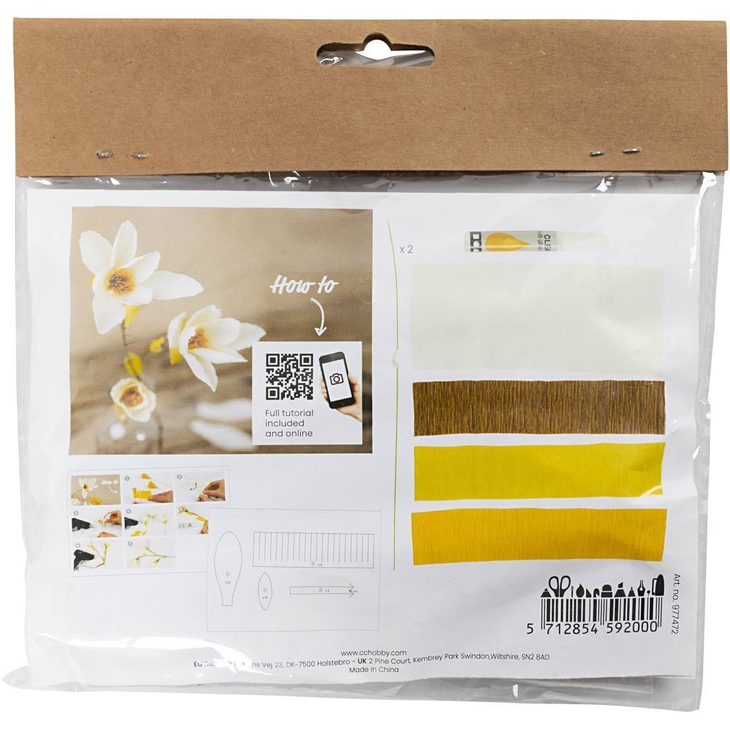Kreativ Set Floristen-Krepppapier, Magnolienzweig, Extrastarkes Krepp, 105 g Bild 2
