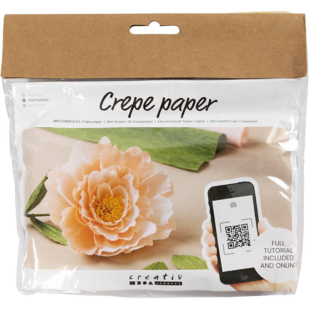 Kreativ Set Floristen-Krepppapier, Pfingstrose, Extrastarkes Krepp, 105 g