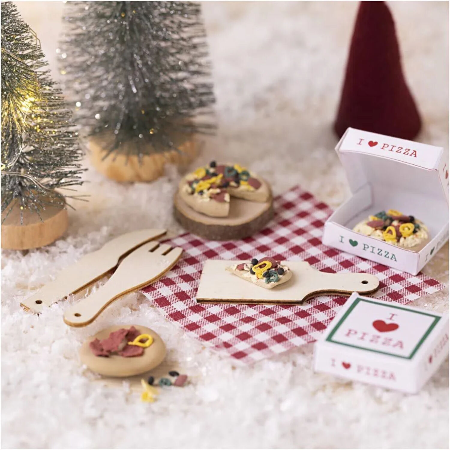 NEU Bastel-Set Wichtel / Miniaturen, Pizza & Zubehr Bild 4