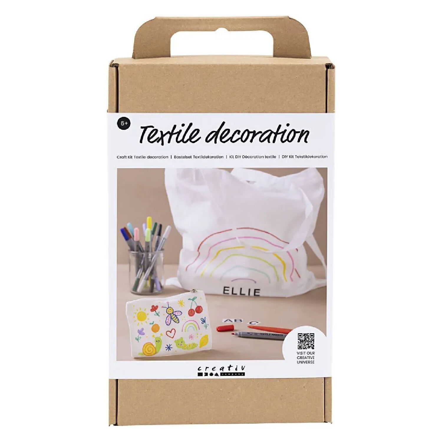 NEU Kreativ Set Textildekoration, mit Tasche und Portemonnaie