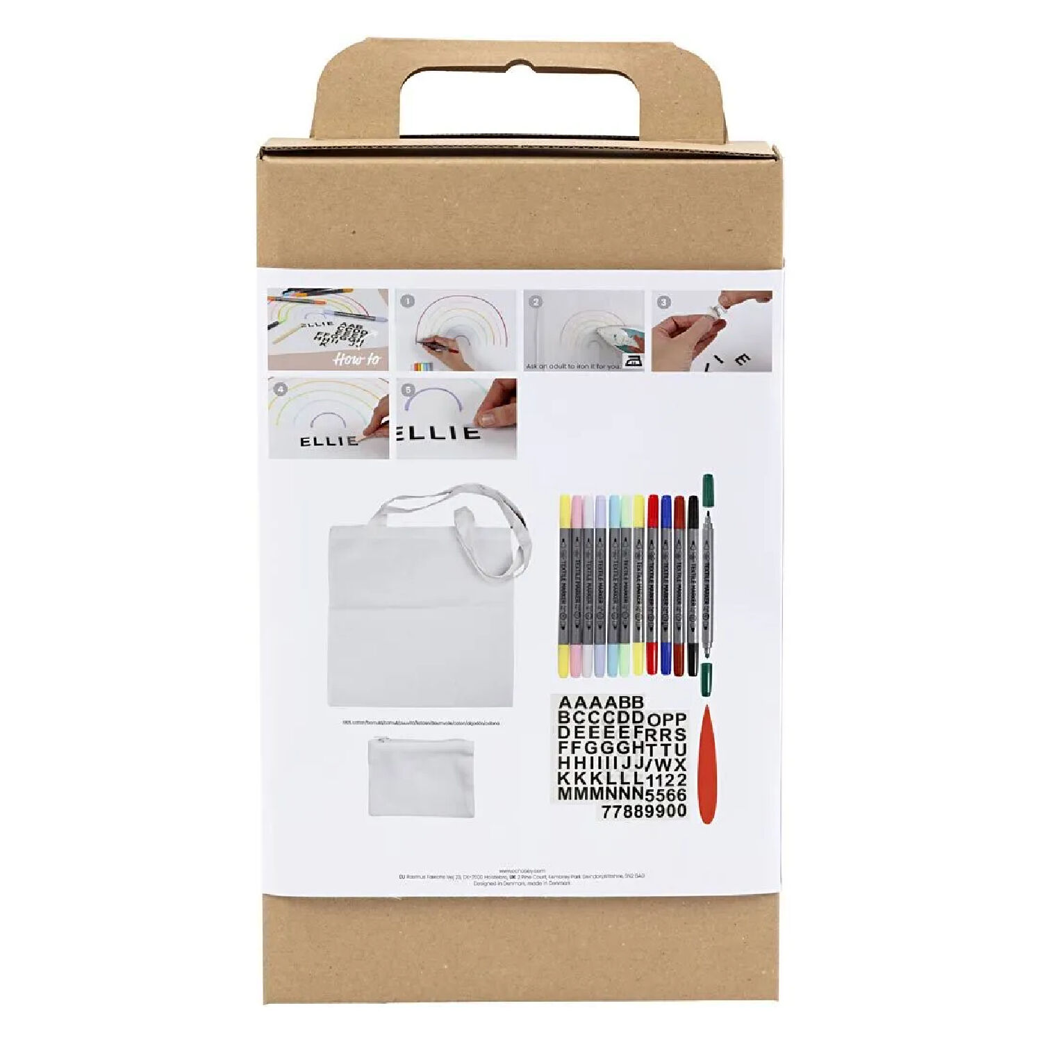 NEU Kreativ Set Textildekoration, mit Tasche und Portemonnaie Bild 2