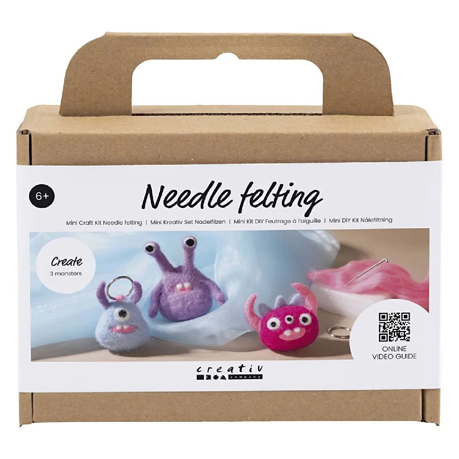 NEU Mini Kreativ Set Nadelfilzen, Monster