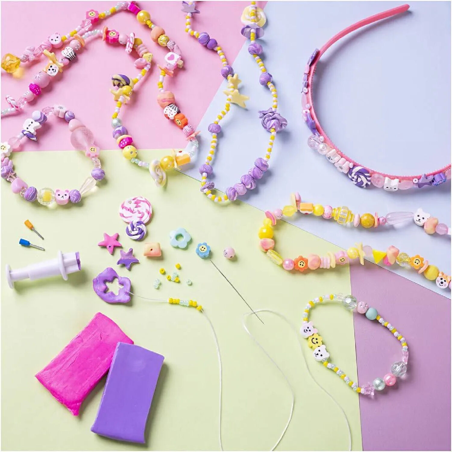 NEU Kreativ Set Schmuck fr Kinder, mit Schmuckton Bild 3