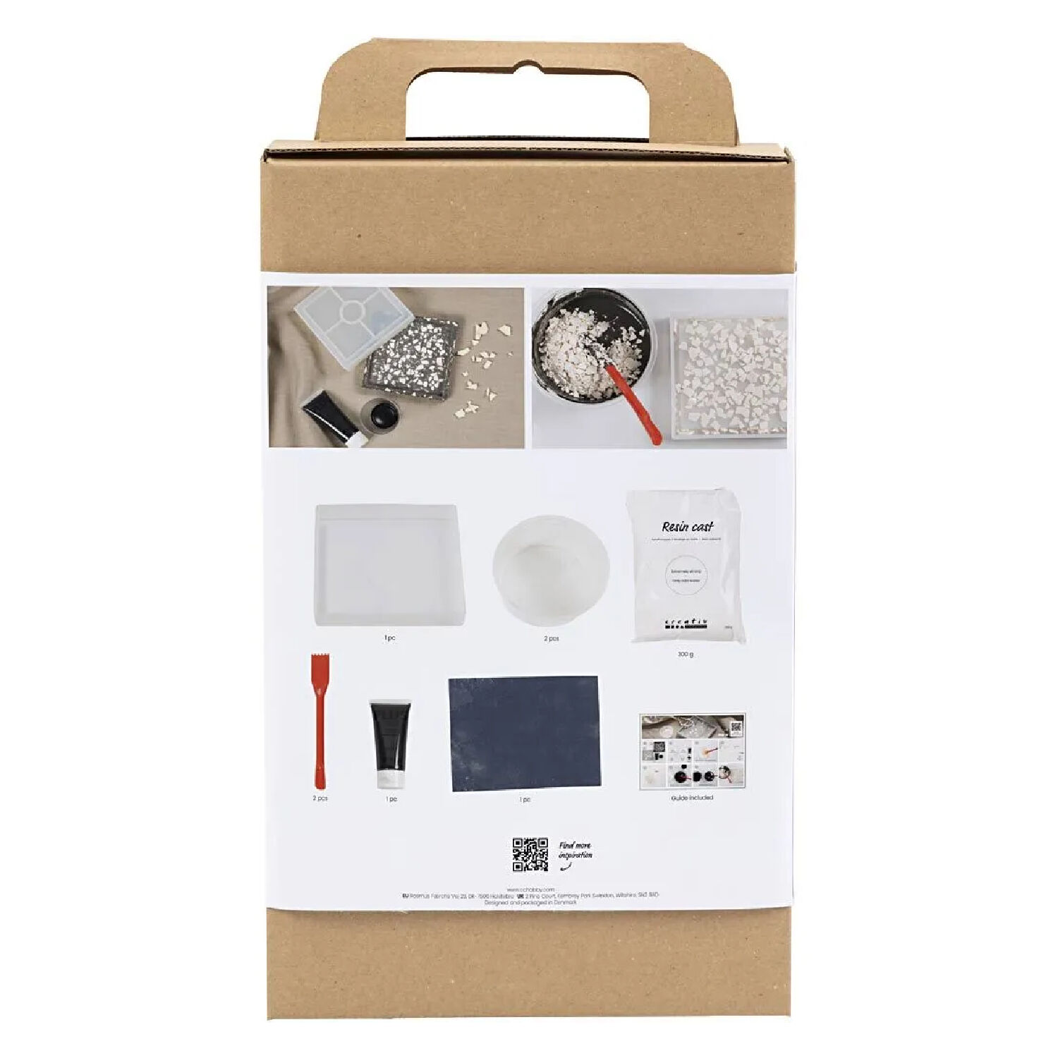 NEU Kreativ Set Harzgieen, fr ein quadratisches Tablett mit Terrazzo Bild 2