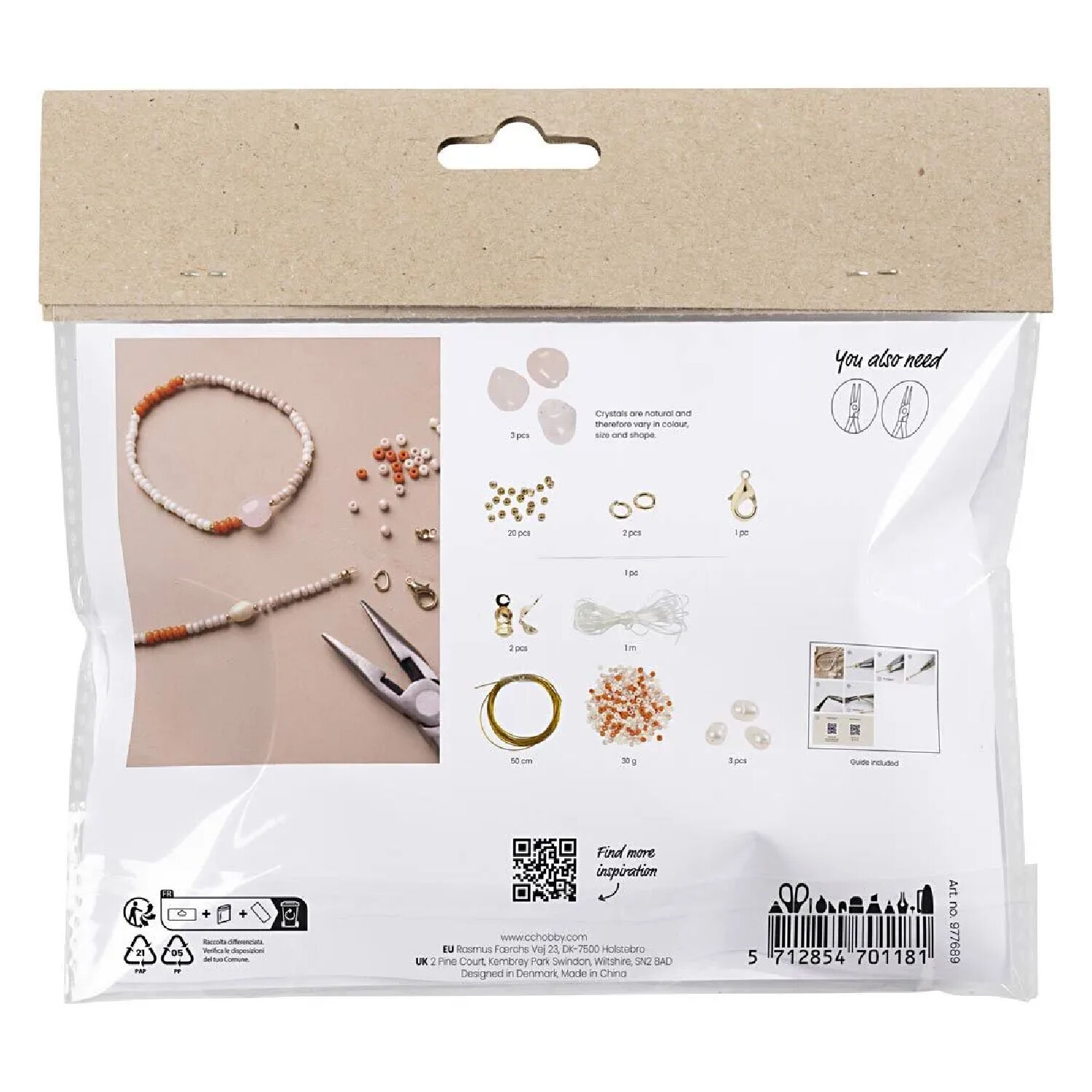 NEU Mini Kreativ Set Schmuck, Halskette und Armband aus Rosenquarz Bild 2