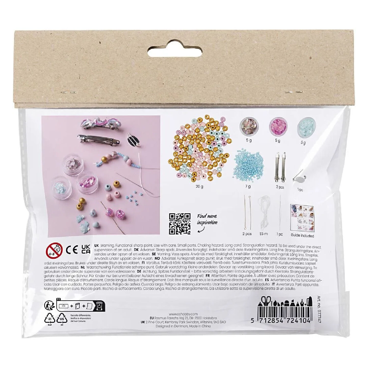 NEU Mini Kreativ Set Schmuck mit Glitter Clay, fr Halskette, Armband, Clips, Brosche Bild 2