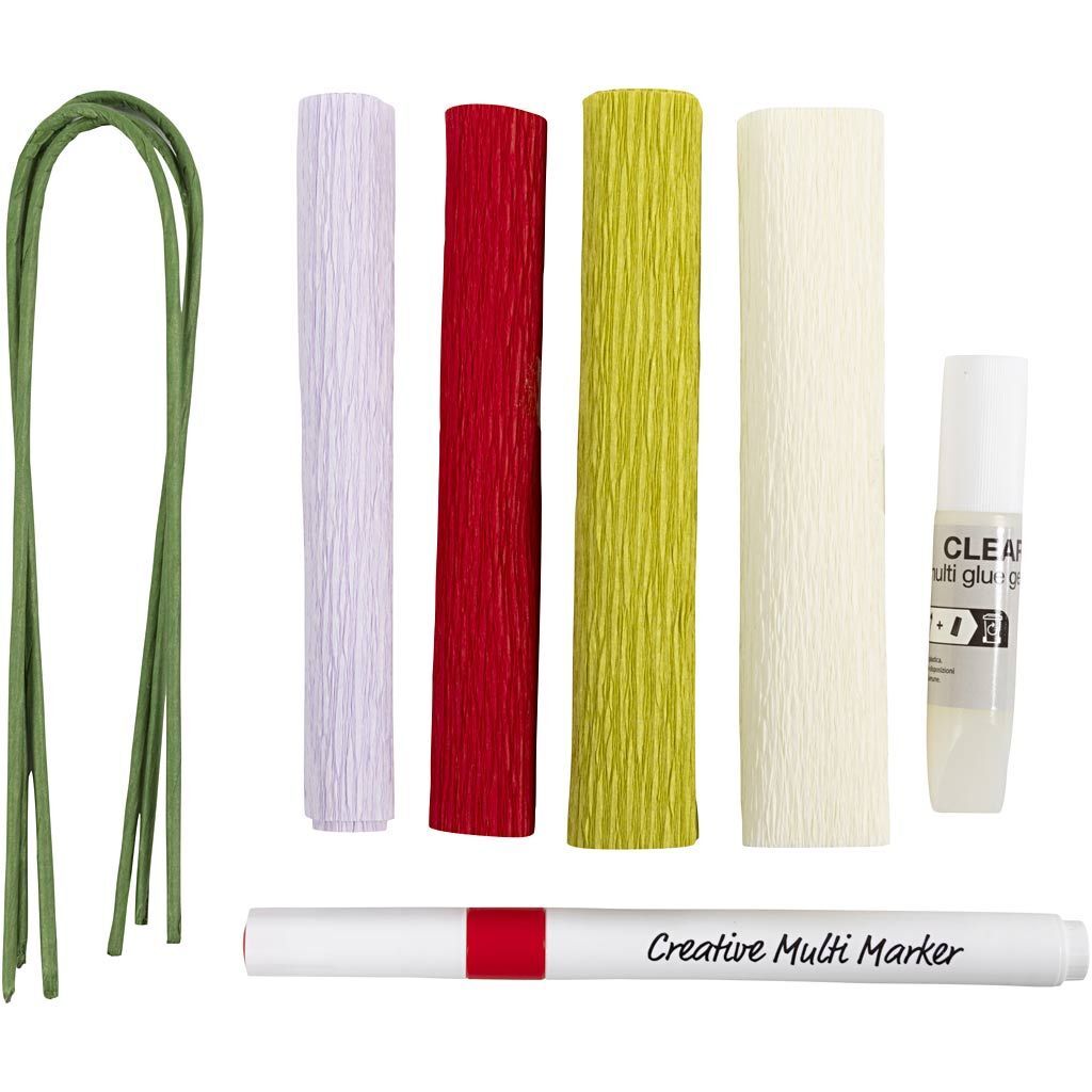 Kreativ Set Floristen-Krepppapier, Blumen, Pastellfarben Bild 3