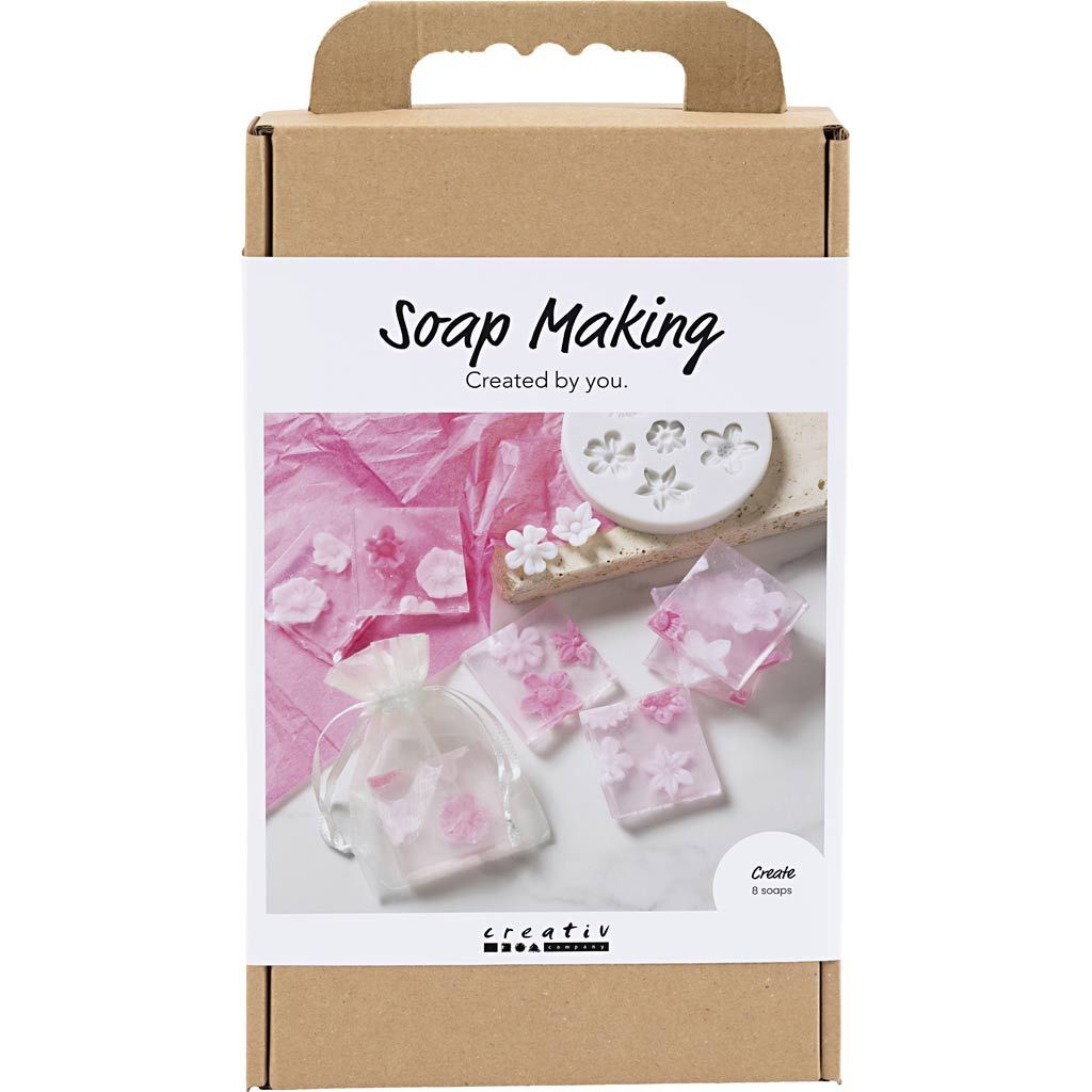 Kreativ Set Seifenherstellung, Blumen, Rosa/Pink