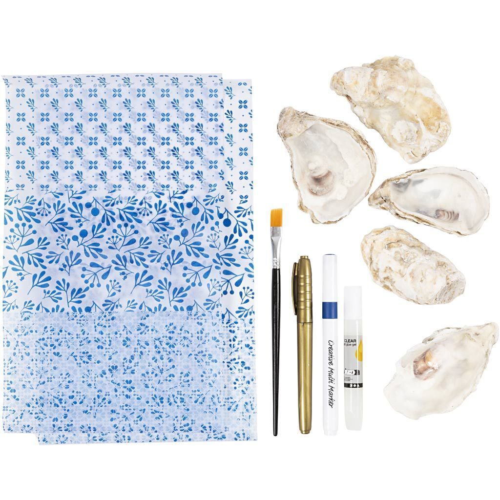 Kreativ Set D�coupage, Austernschalen, Blau Bild 3