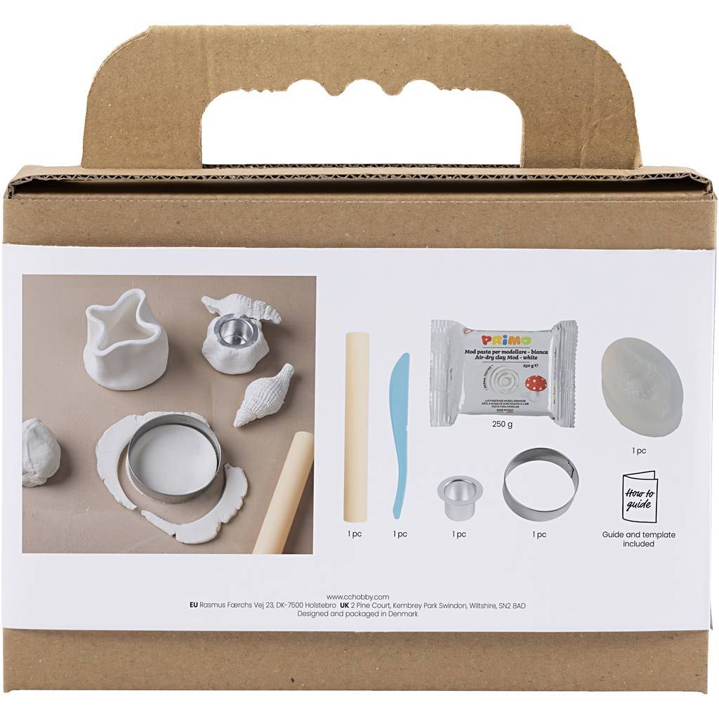 Kreativ Set Modellieren, Kerzenhalter mit Muscheln Bild 2