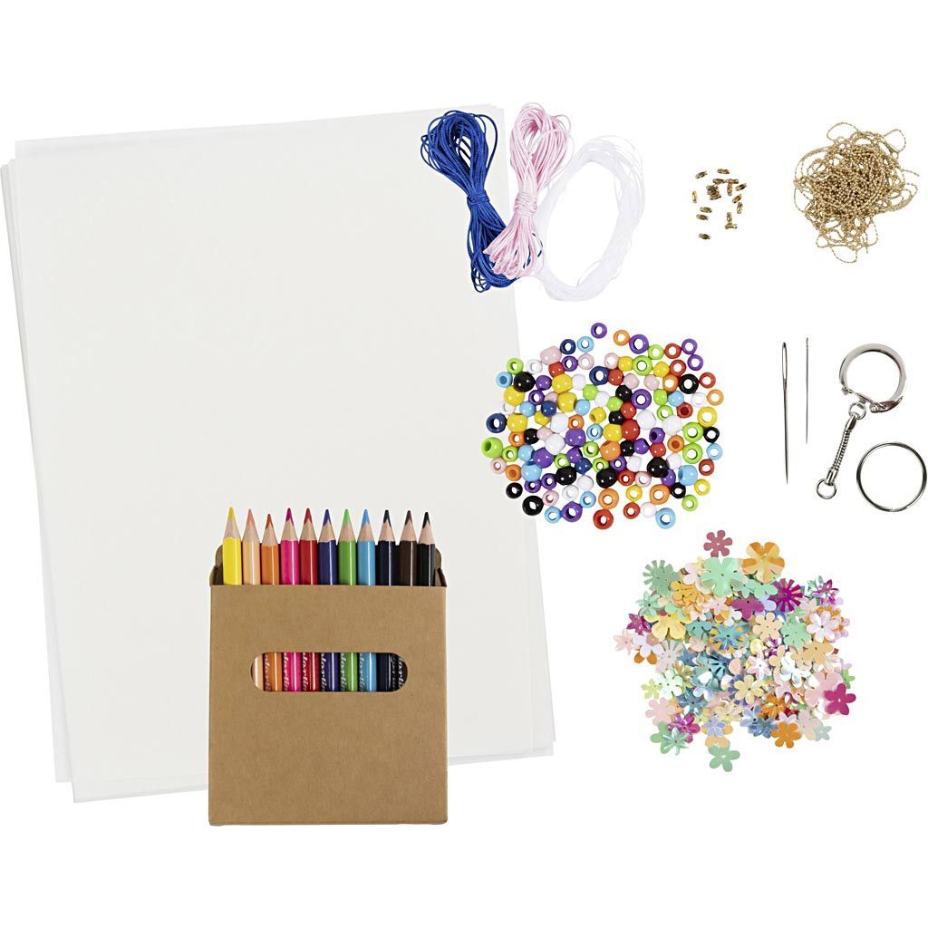 Gruppen-Kreativset Plastikschrumpfplatten, Mobile, Halskette, Armband, Schl�sselanh�nger Bild 3