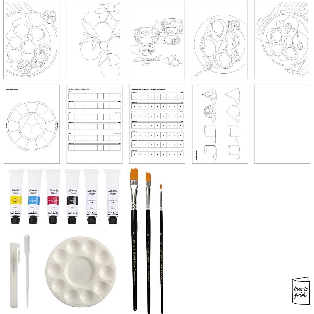 Starter Kreativ Set Gouache, Gem�lde, Sortierte Farben Bild 3