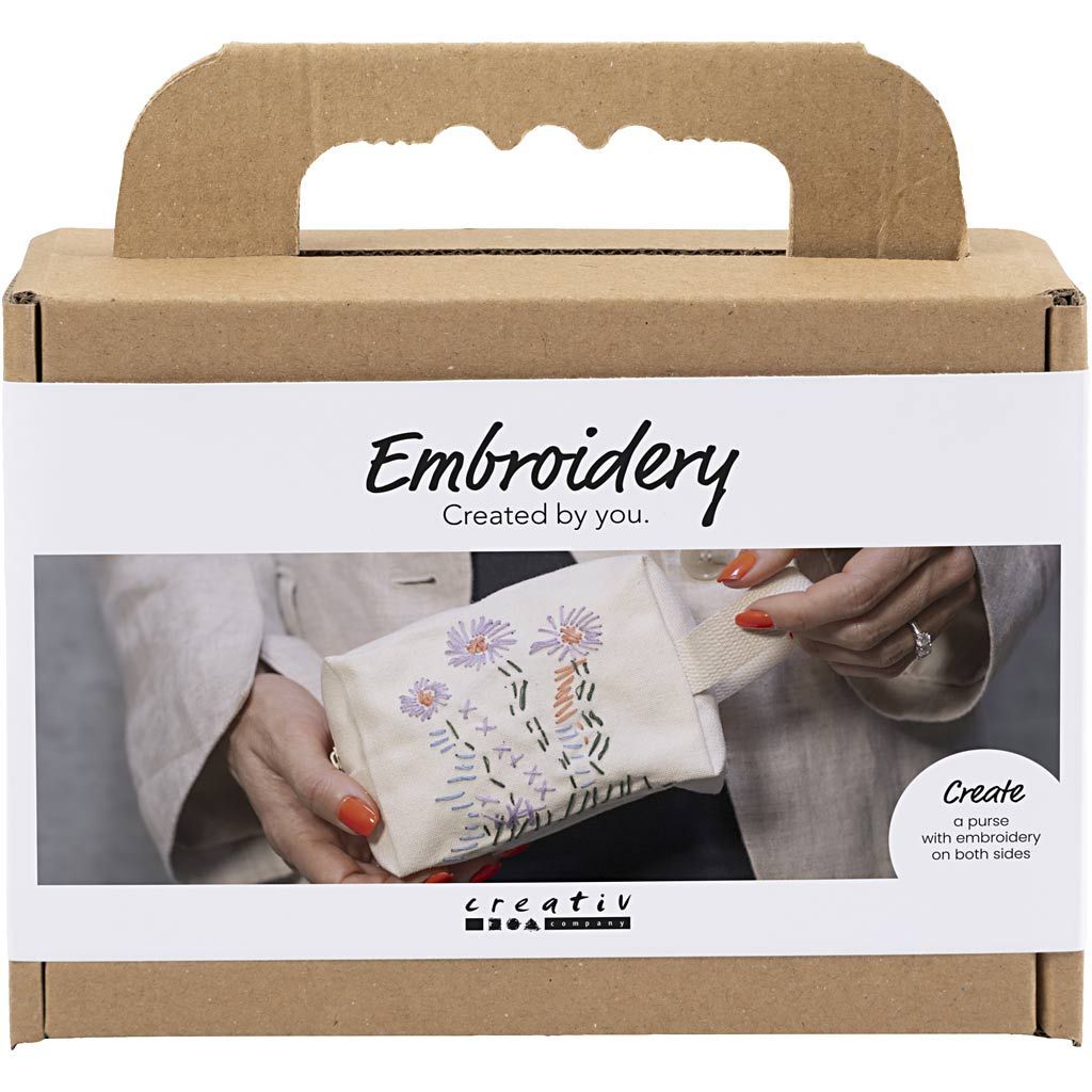 Kreativ Set Sticken, Kosmetiktasche, Creme