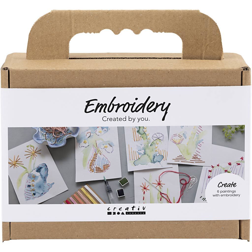Kreativ Set Sticken, Gem�lde mit Stickerei, Sortierte Farben