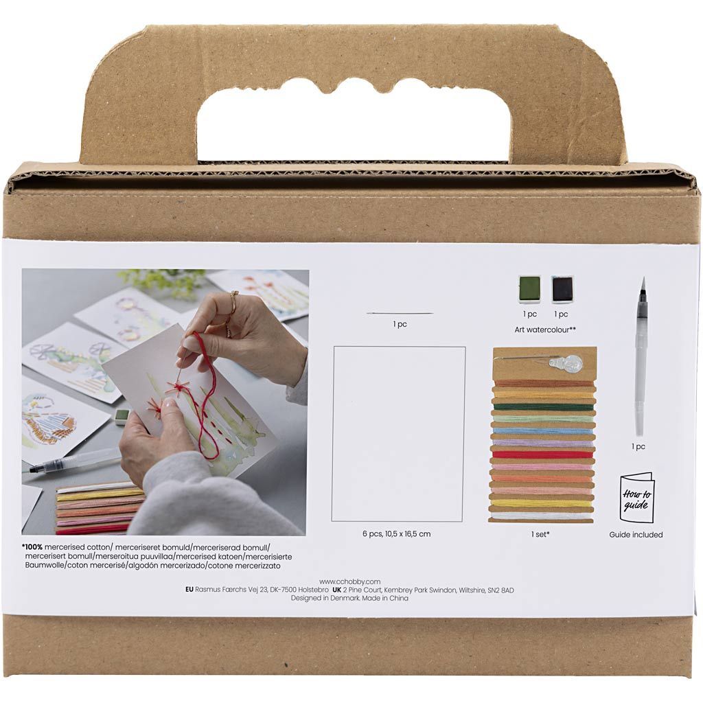 Kreativ Set Sticken, Gem�lde mit Stickerei, Sortierte Farben Bild 2