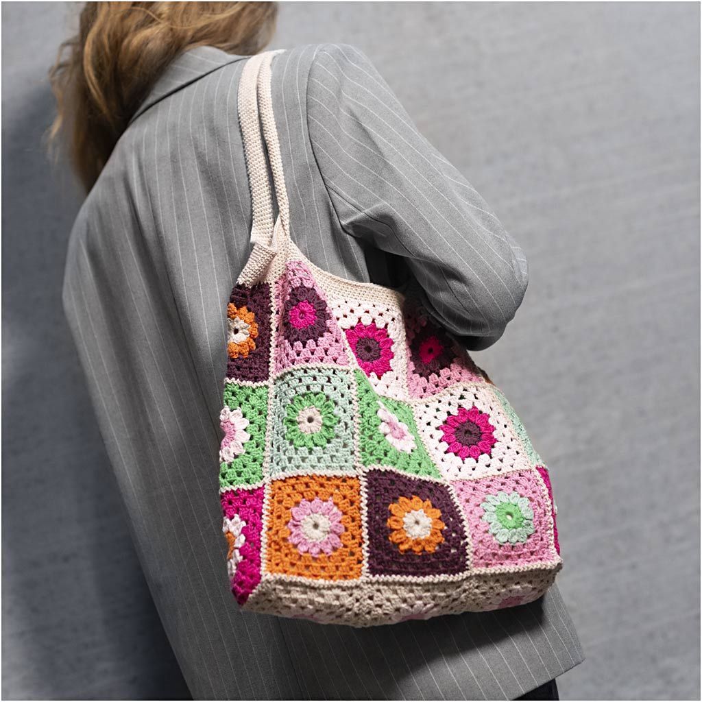 Kreativ Set H�keln, Tasche, Sortierte Farben, Creme Bild 4