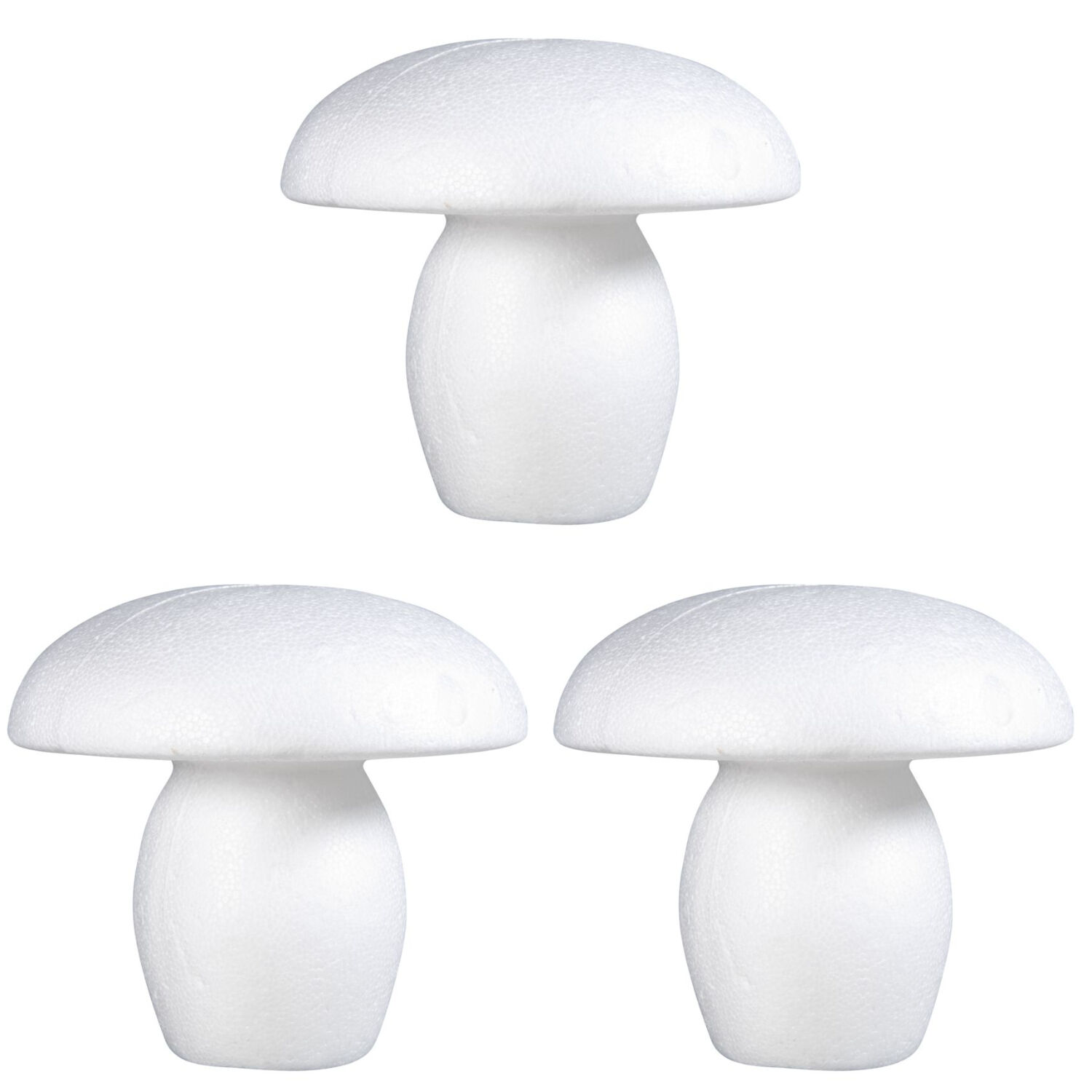 DIY Set Pailletten-Pilze, Kinder-Bastelset, Geschenkset, 3 Styroporpilze 12cm, 3 Pack Pailletten, Stecknadeln 10mm Bild 2