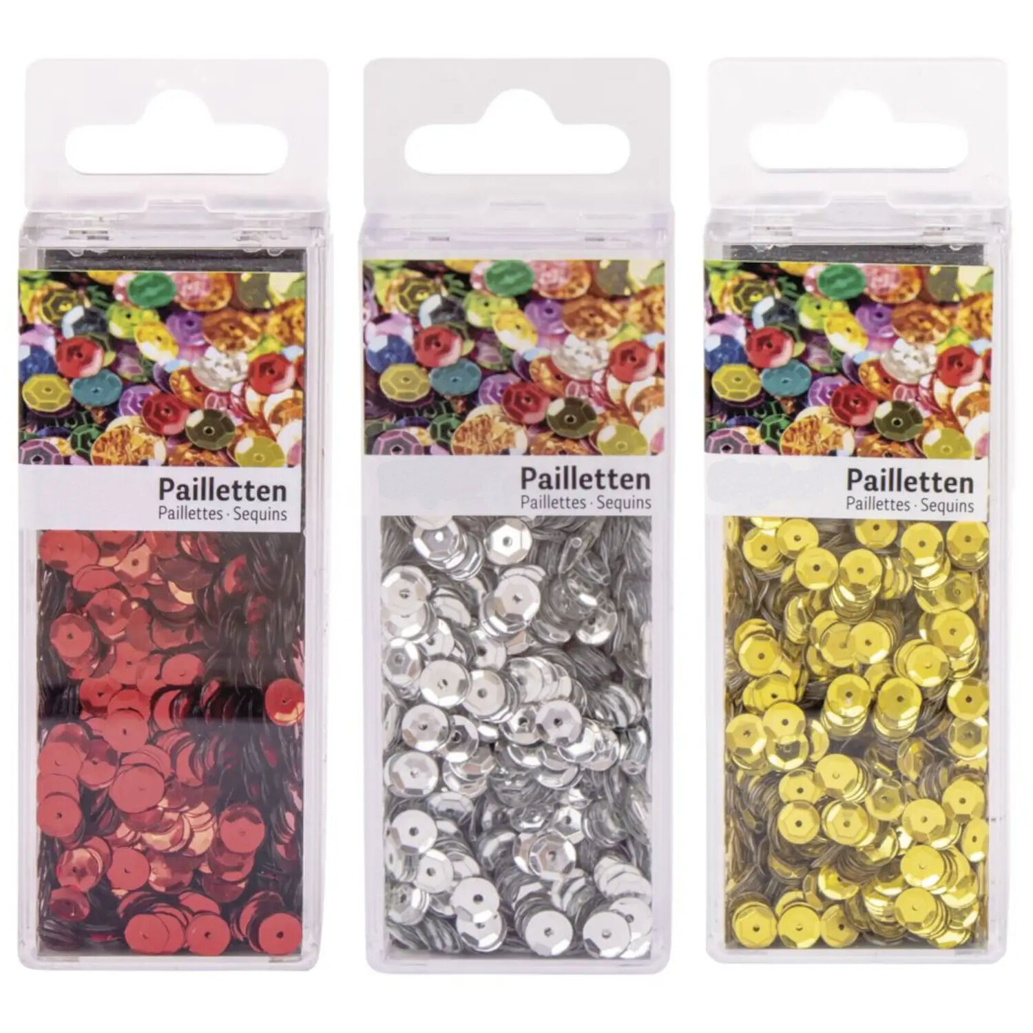 DIY Set Pailletten-Pilze, Kinder-Bastelset, Geschenkset, 3 Styroporpilze 12cm, 3 Pack Pailletten, Stecknadeln 10mm Bild 3