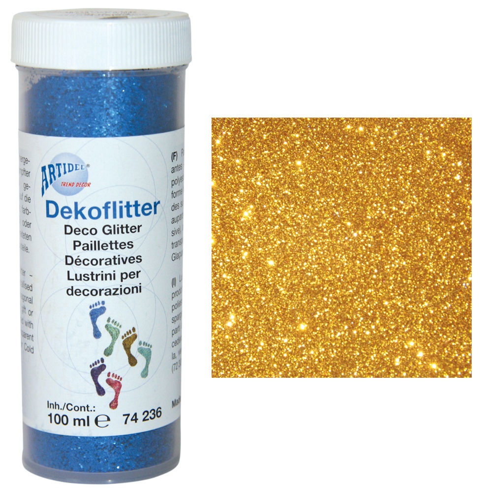 Dekorationsflitter, 100ml, gold