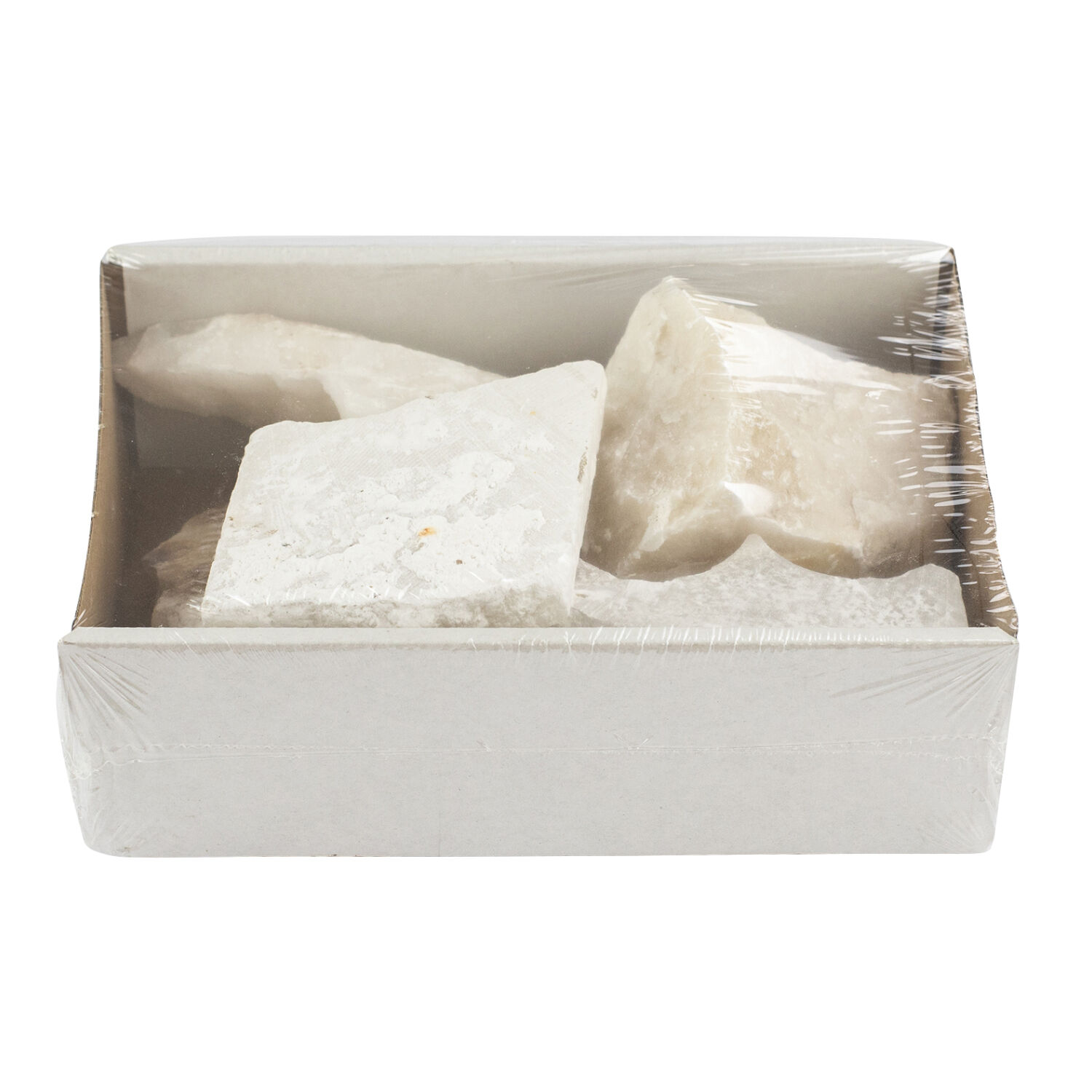 Alabaster St�cke sortiert, wei�-grau nuanciert, 1500 g