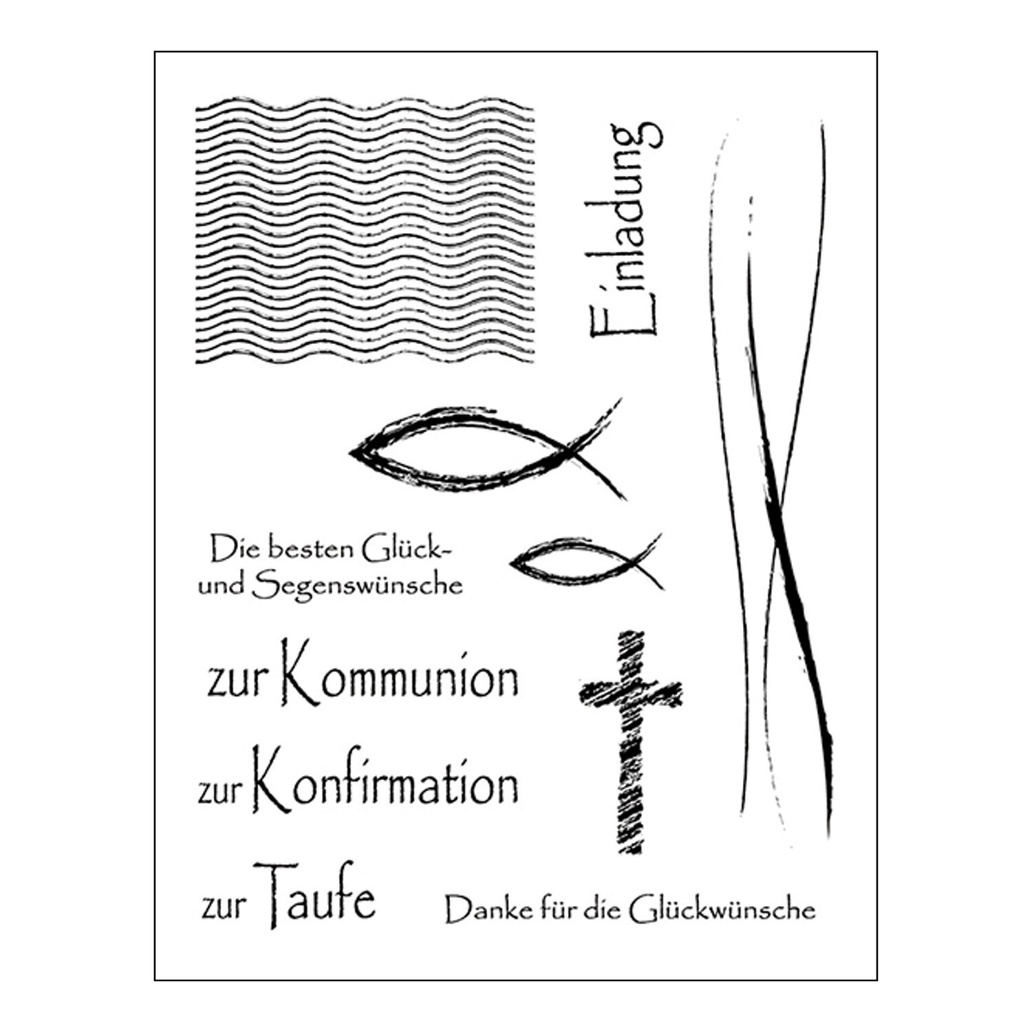 NEU Silikonstempel Christliche Feste 14 x 18 cm