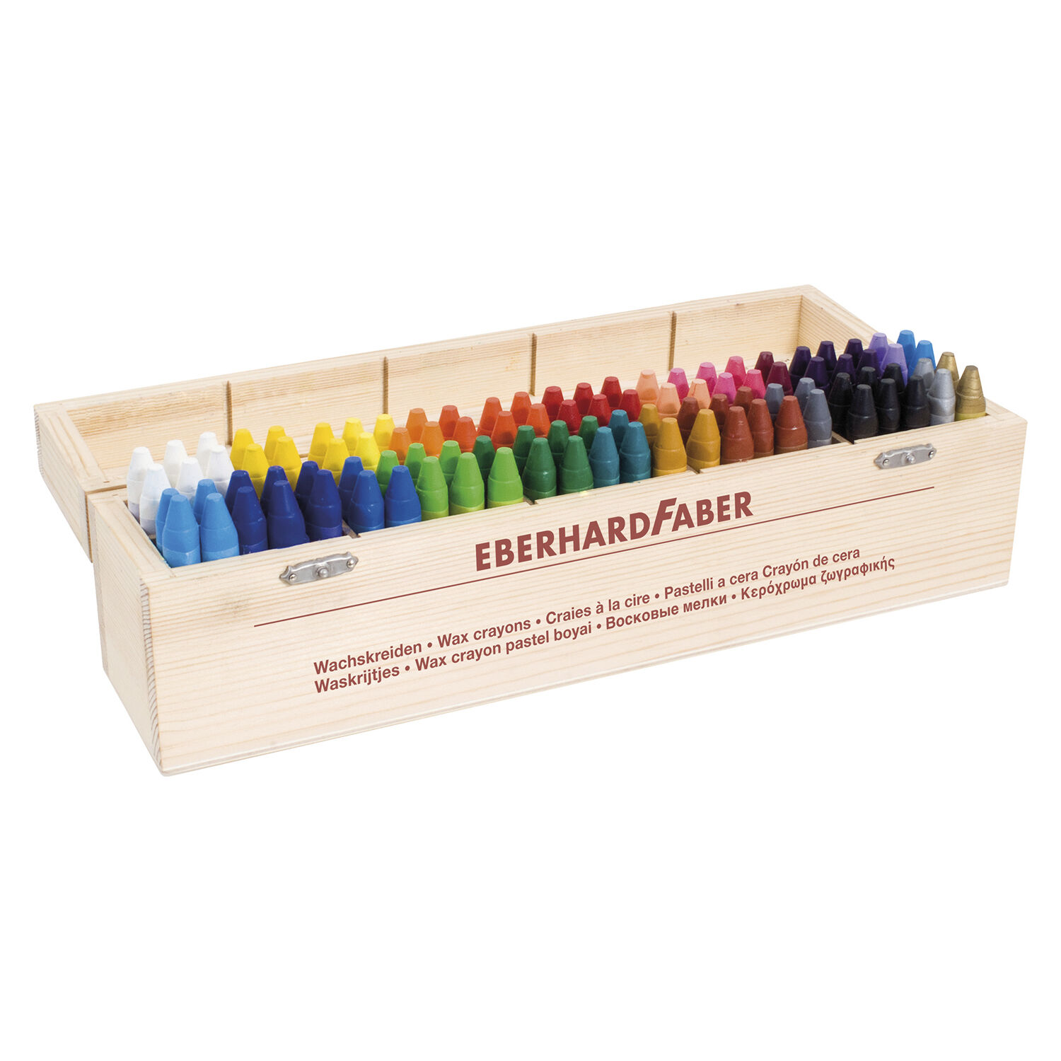 NEU EberhardFaber Kindergarten-Paket mit 100 Wachsmalkreiden in 24 Farben, dreiflchig 13 mm