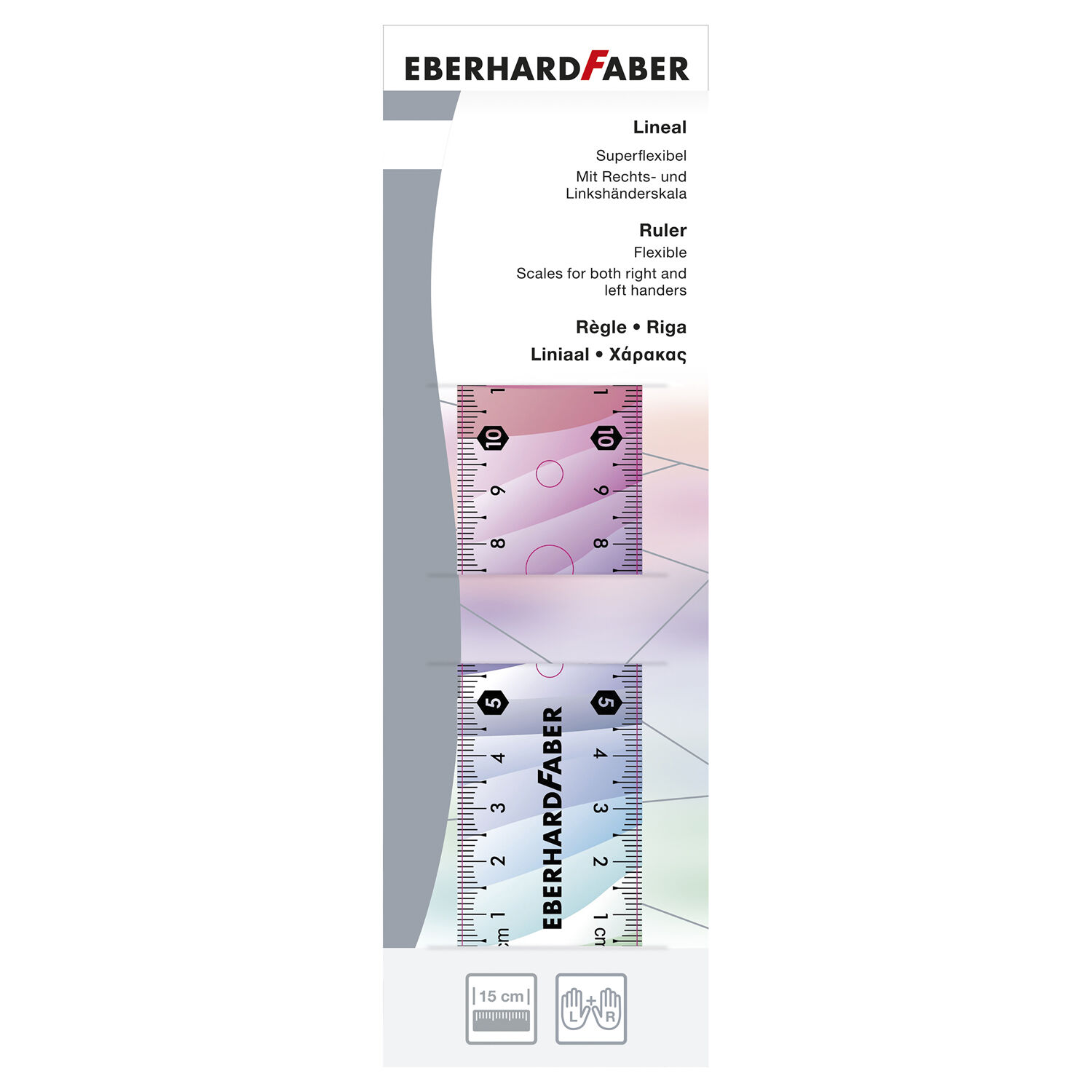 NEU EberhardFaber Lineal Rainbow Flexibel, 15 cm