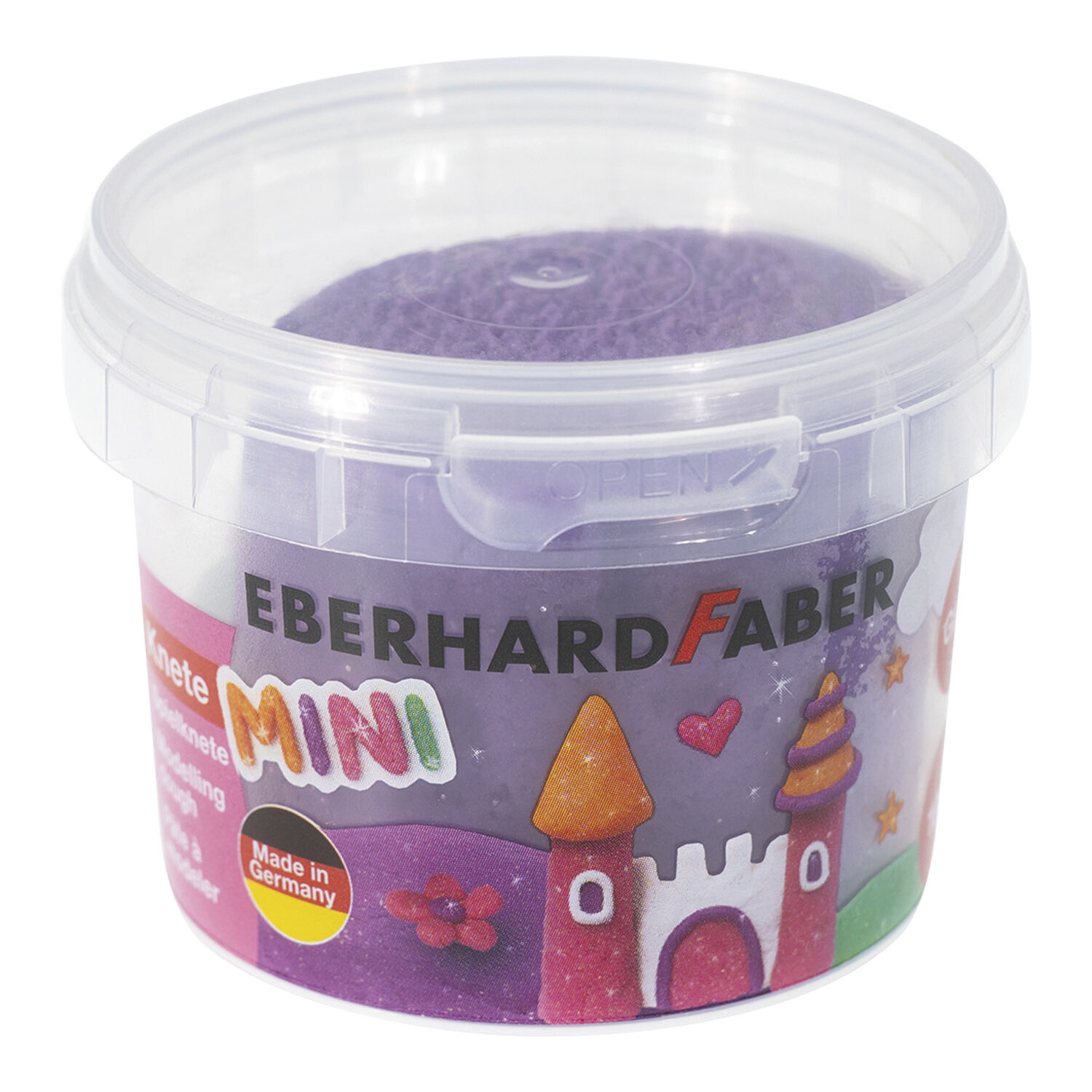 NEU EberhardFaber Spielknete, lufttrocknend, 100 g, Glitzer Lila
