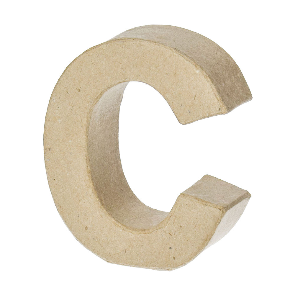 SALE Papp-Buchstabe, C, Höhe 10 x Breite 9,4 x Tiefe 3 cm