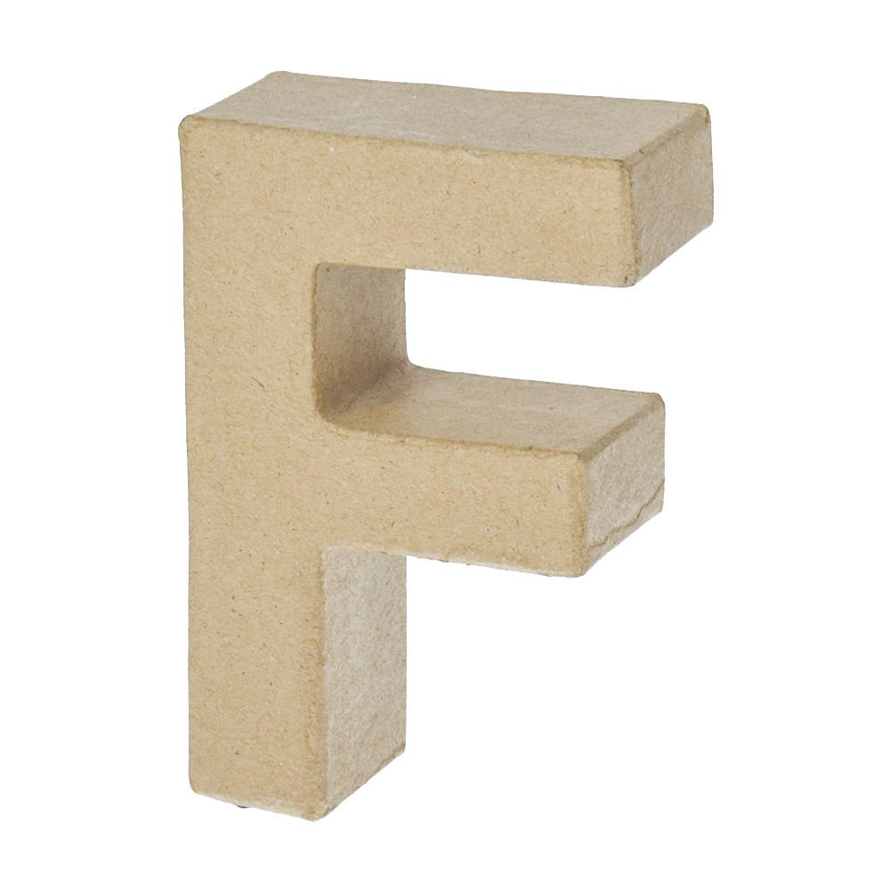 SALE Papp-Buchstabe, F, H�he 10 x Breite 9,4 x Tiefe 3 cm