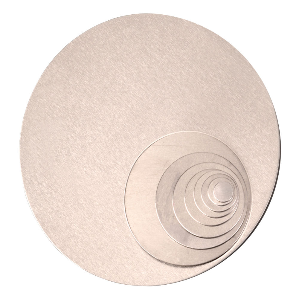 Alu-Platte, Rund, für Efcolor, Durchmesser: ca. 51 mm, 4 Stück