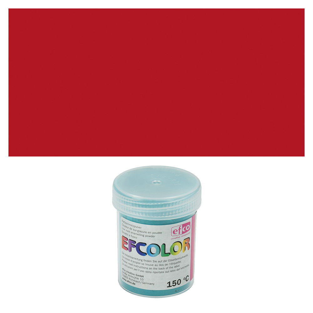 Efcolor, Farbschmelzpulver, 25 ml, opak, Farbe: Dunkelrot