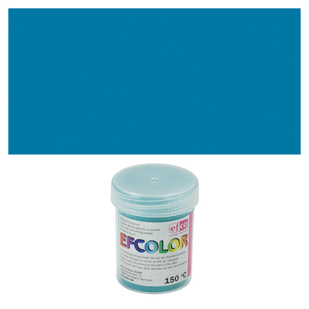 Efcolor, Farbschmelzpulver, 25 ml, opak, Farbe: Türkis