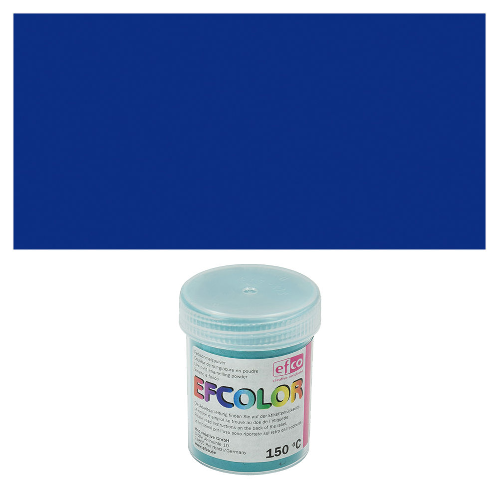 Efcolor, Farbschmelzpulver, 25 ml, opak, Farbe: Dunkelblau