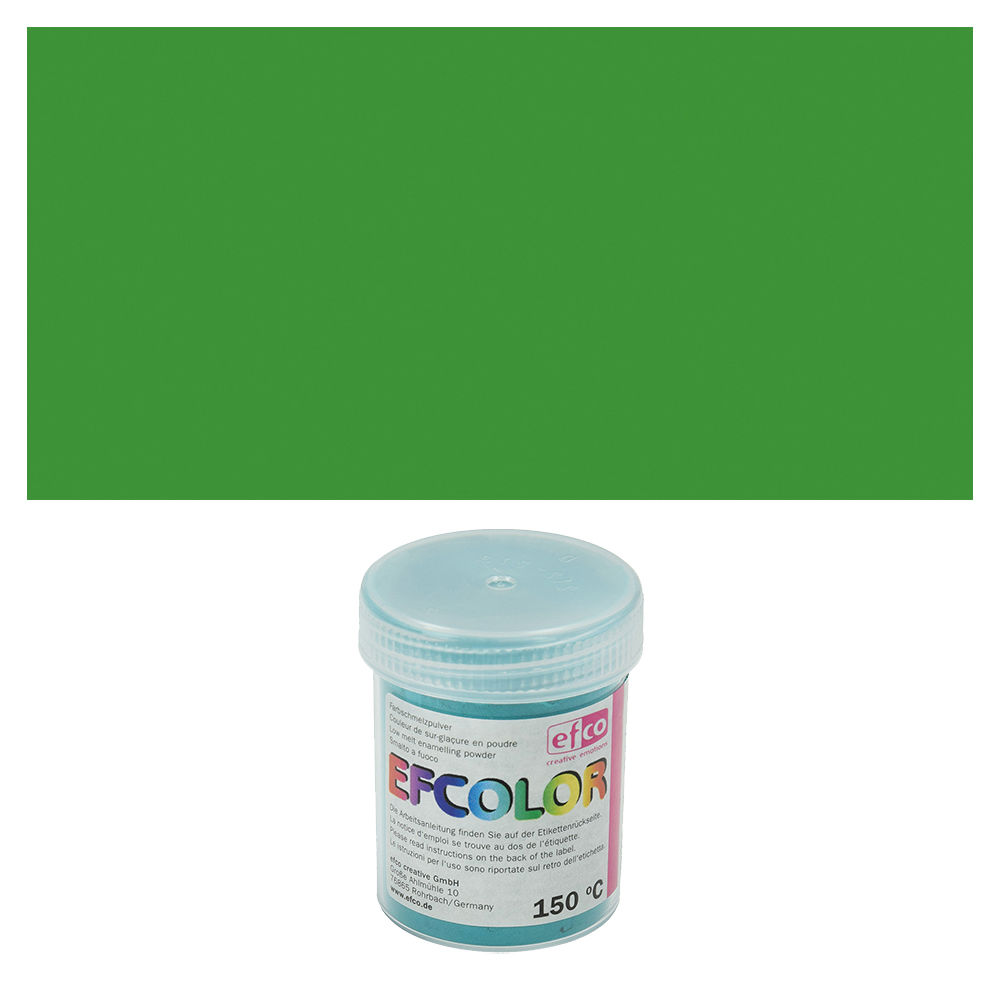 Efcolor, Farbschmelzpulver, 25 ml, opak, Farbe: Hellgrün