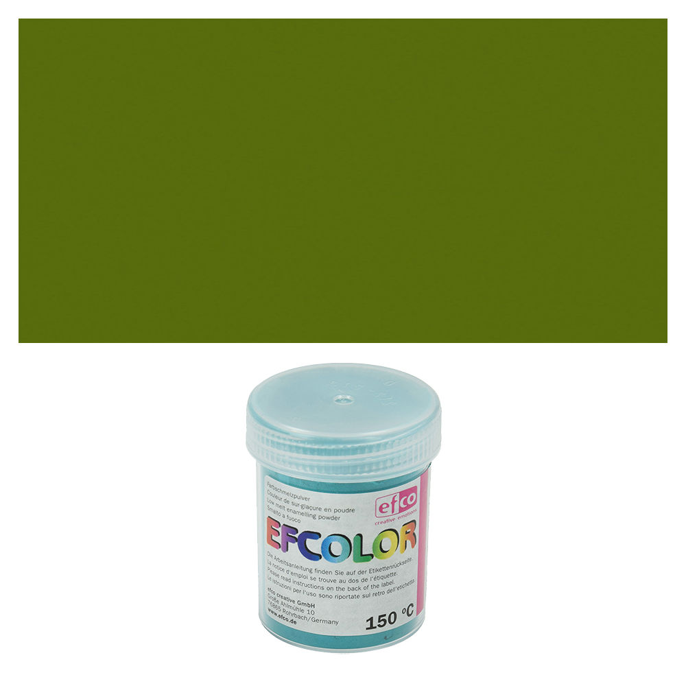 Efcolor, Farbschmelzpulver, 25 ml, opak, Farbe: Oliv