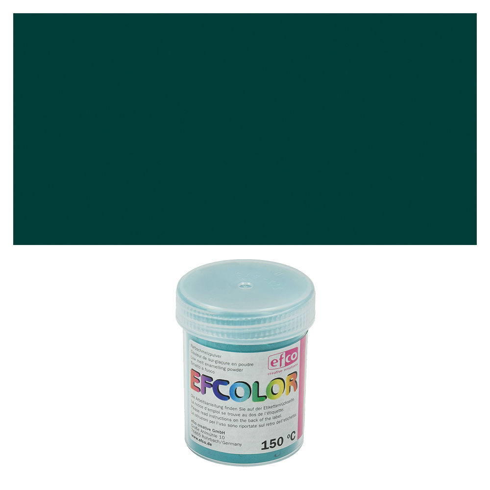 Efcolor, Farbschmelzpulver, 25 ml, opak, Farbe: Dunkelgrün