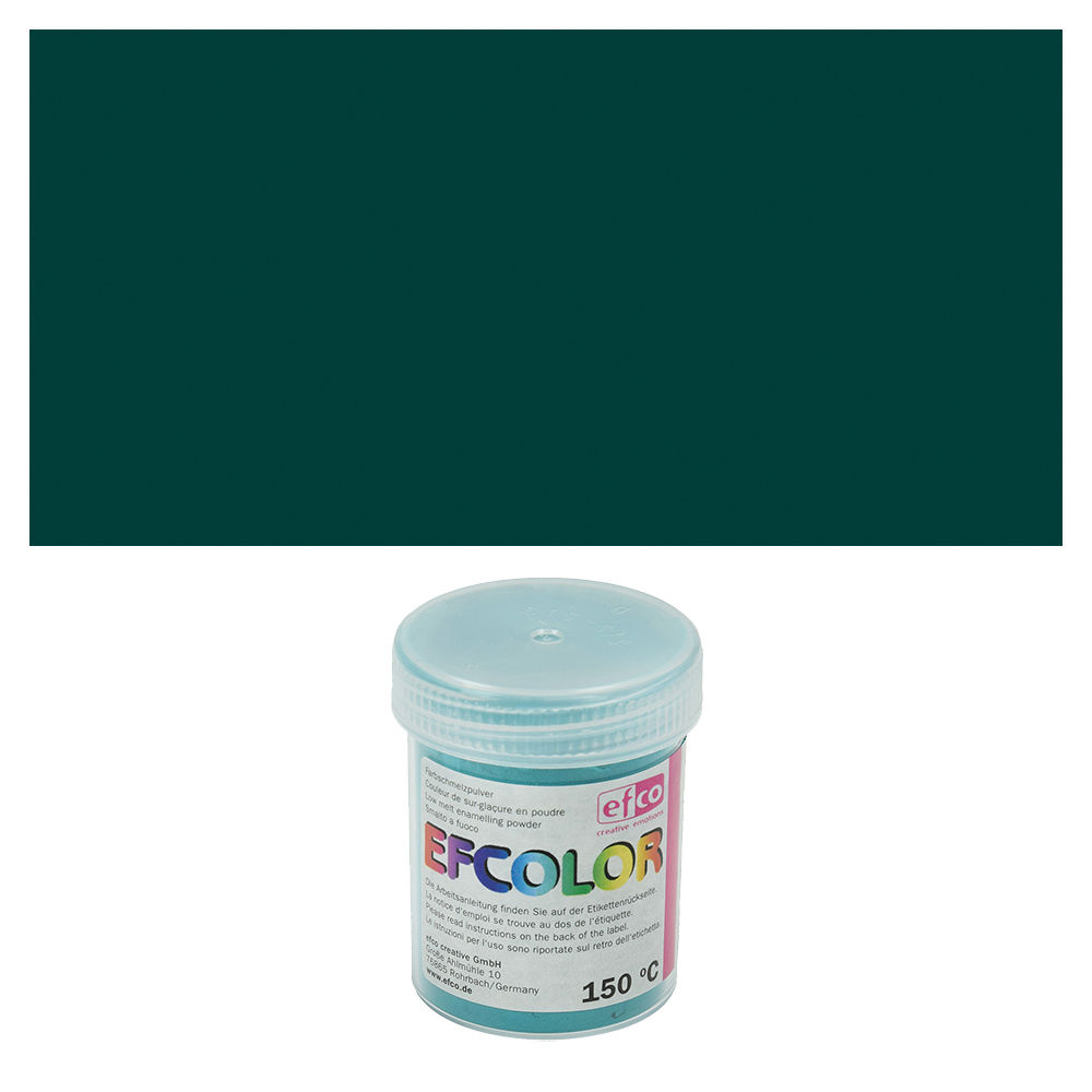 Efcolor, Farbschmelzpulver, 25 ml, opak, Farbe: Dunkelgrn