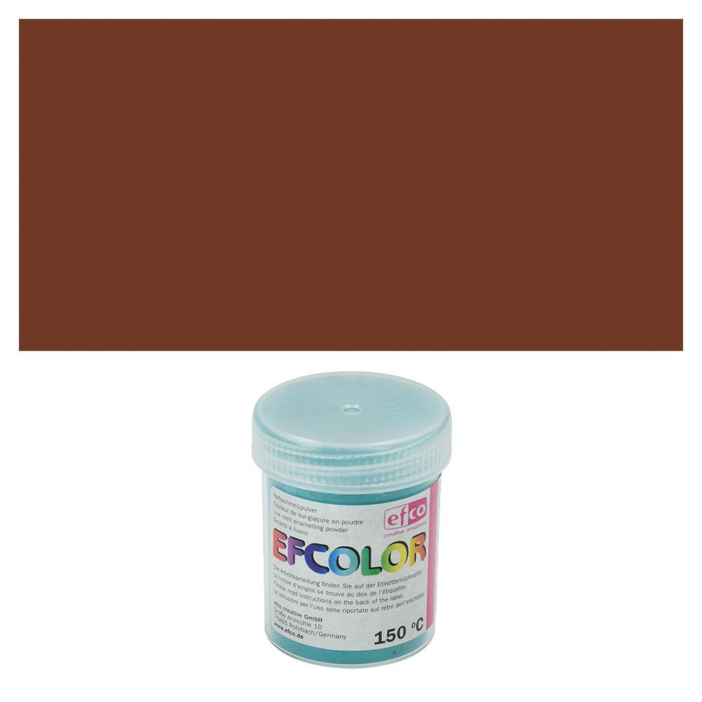 Efcolor, Farbschmelzpulver, 25 ml, opak, Farbe: Braun