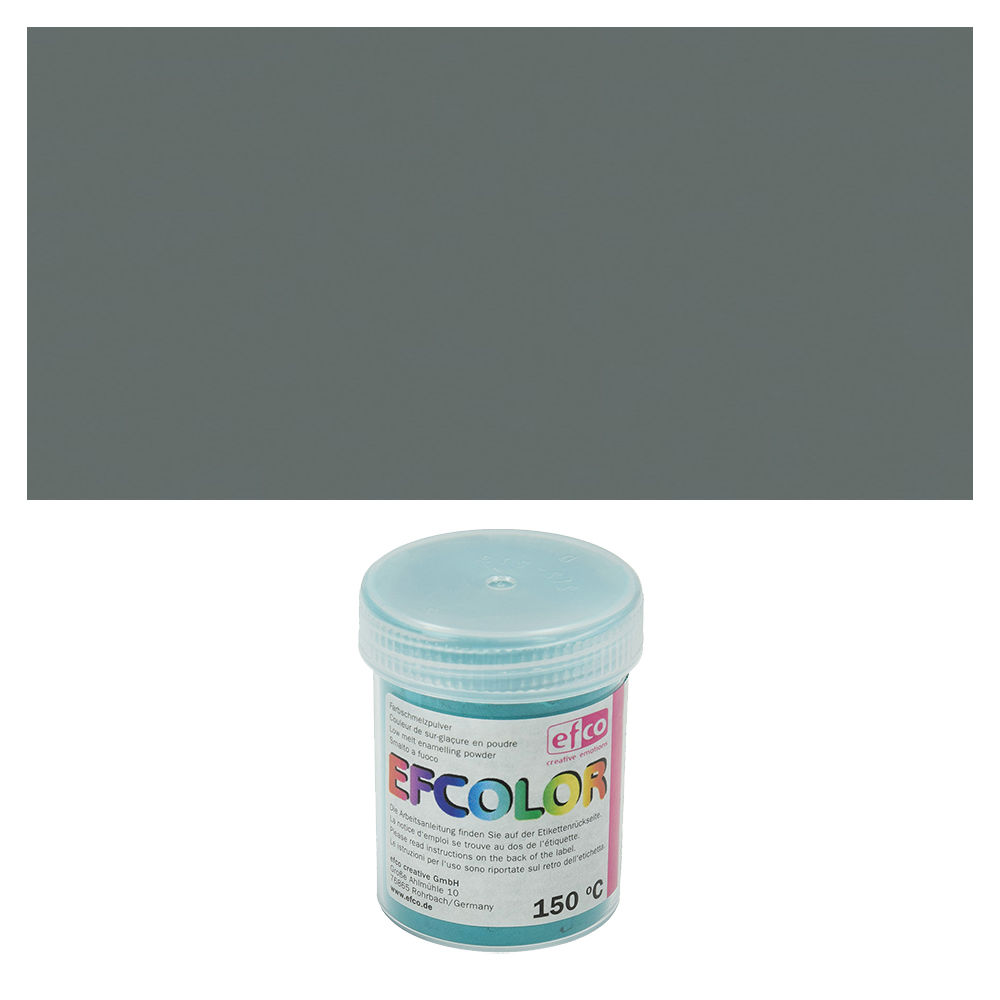 Efcolor, Farbschmelzpulver, 25 ml, opak, Farbe: Dunkelgrau