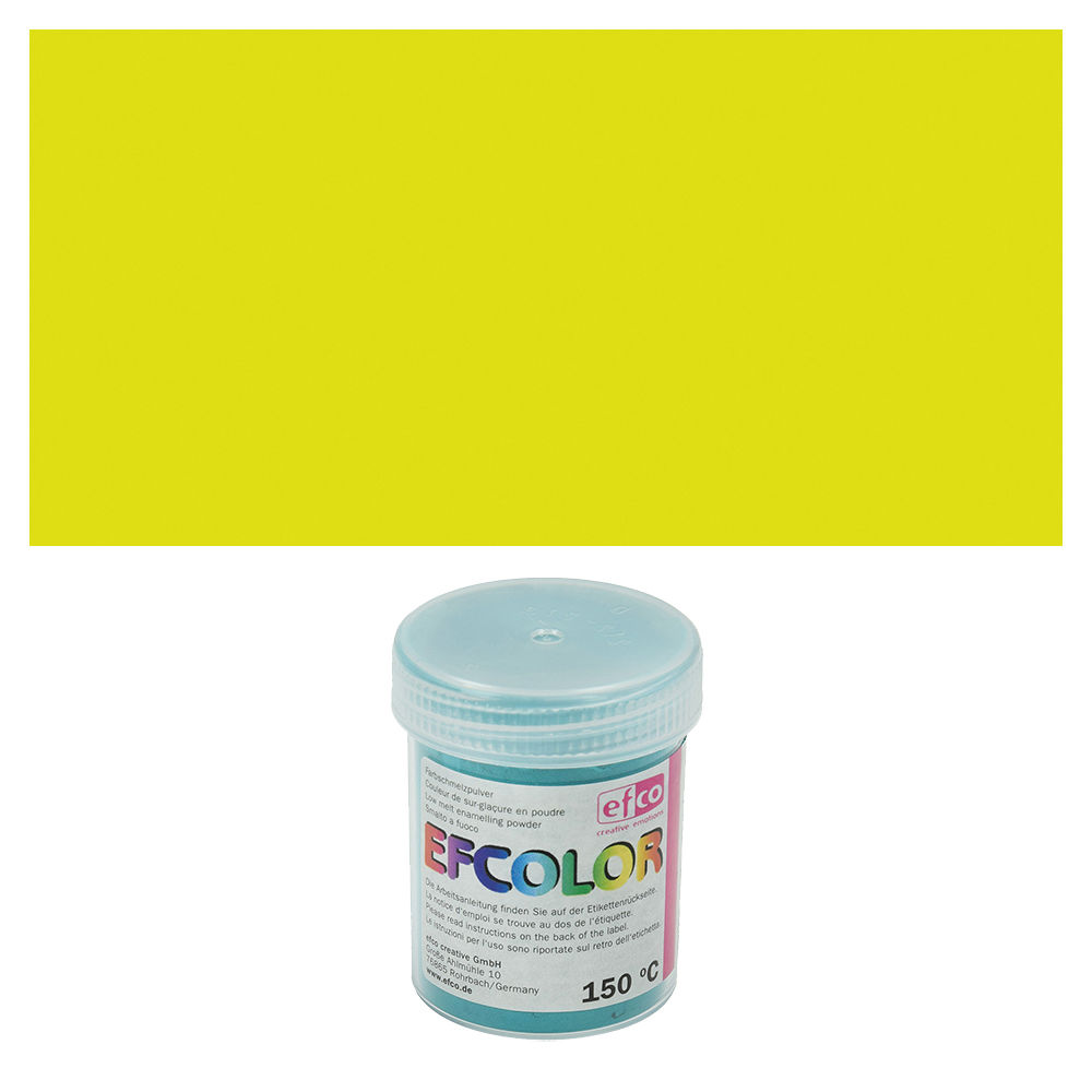 Efcolor, Farbschmelzpulver, 25 ml, Farbe: Neon Gelb