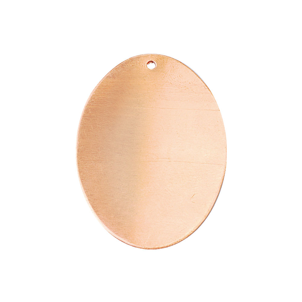 Kupferanhänger, oval, Größe: ca. 41 x 31 mm, Efcolor / Emaille