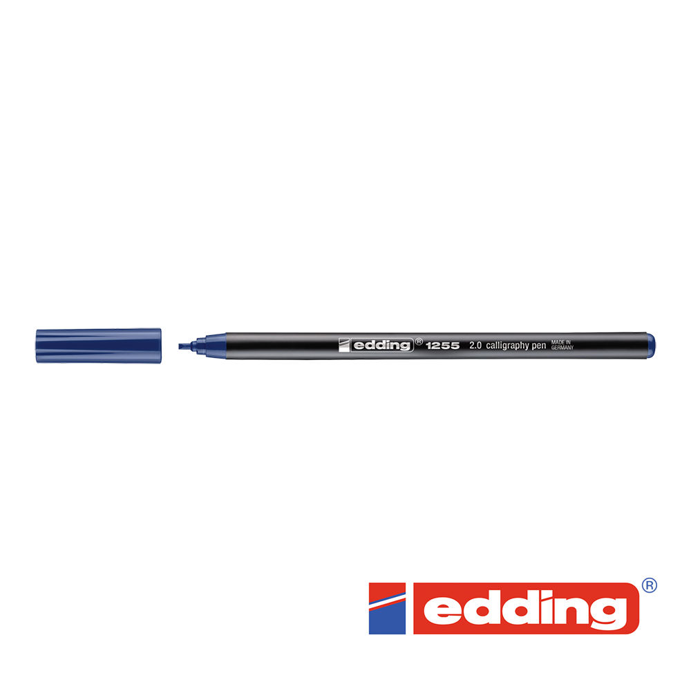 Edding 1255 Kalligraphie-Stift 2mm, stahlblau, Keilspitze