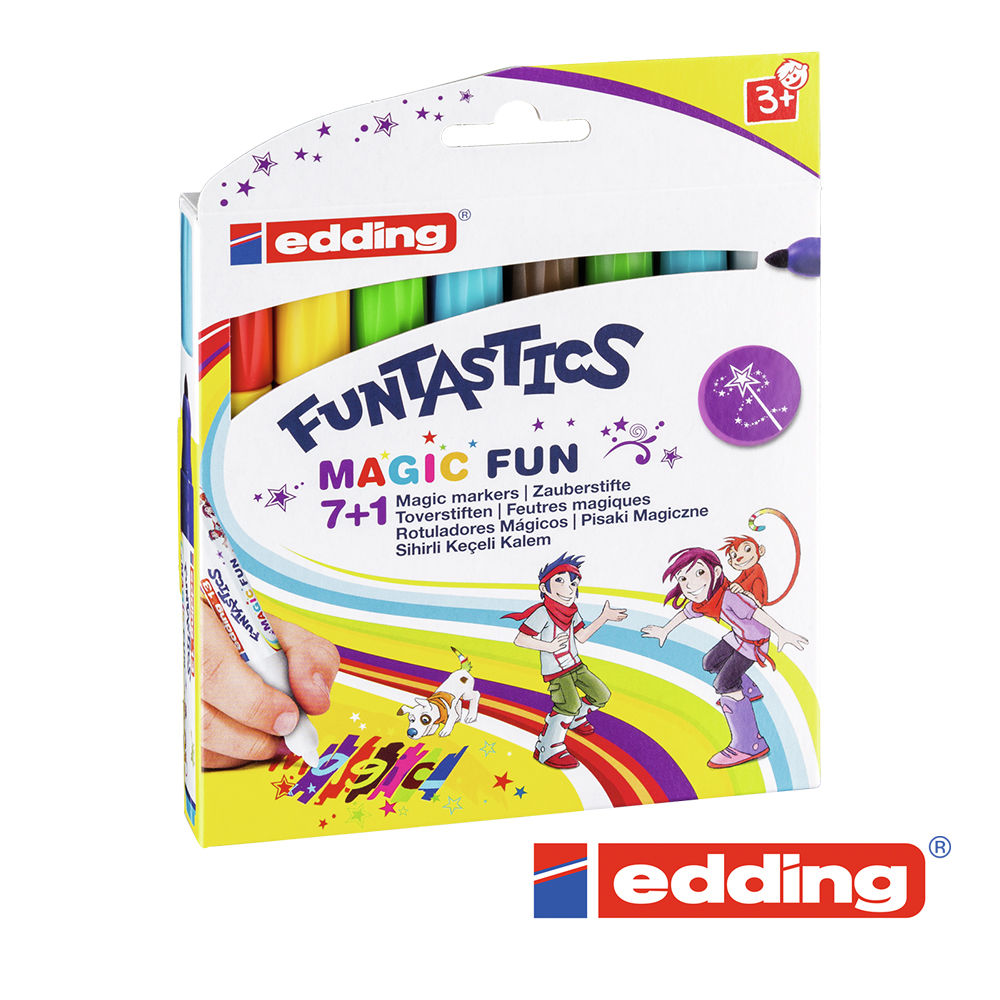 NEU Edding Funtastics Fasermaler-Set, 8 Fasermaler in bunten Farben