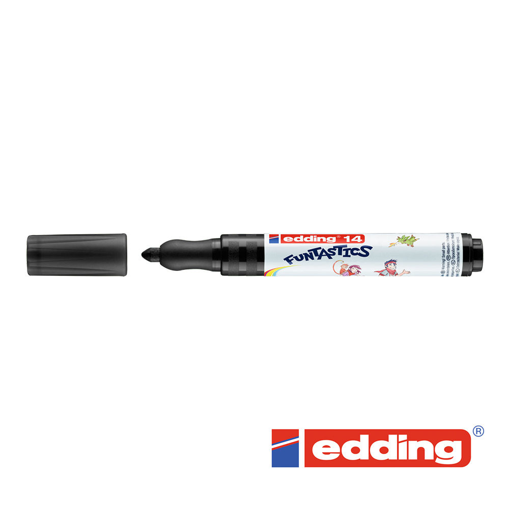 Edding 14 Funtastics Fasermaler / Filzstift -3mm, schwarz