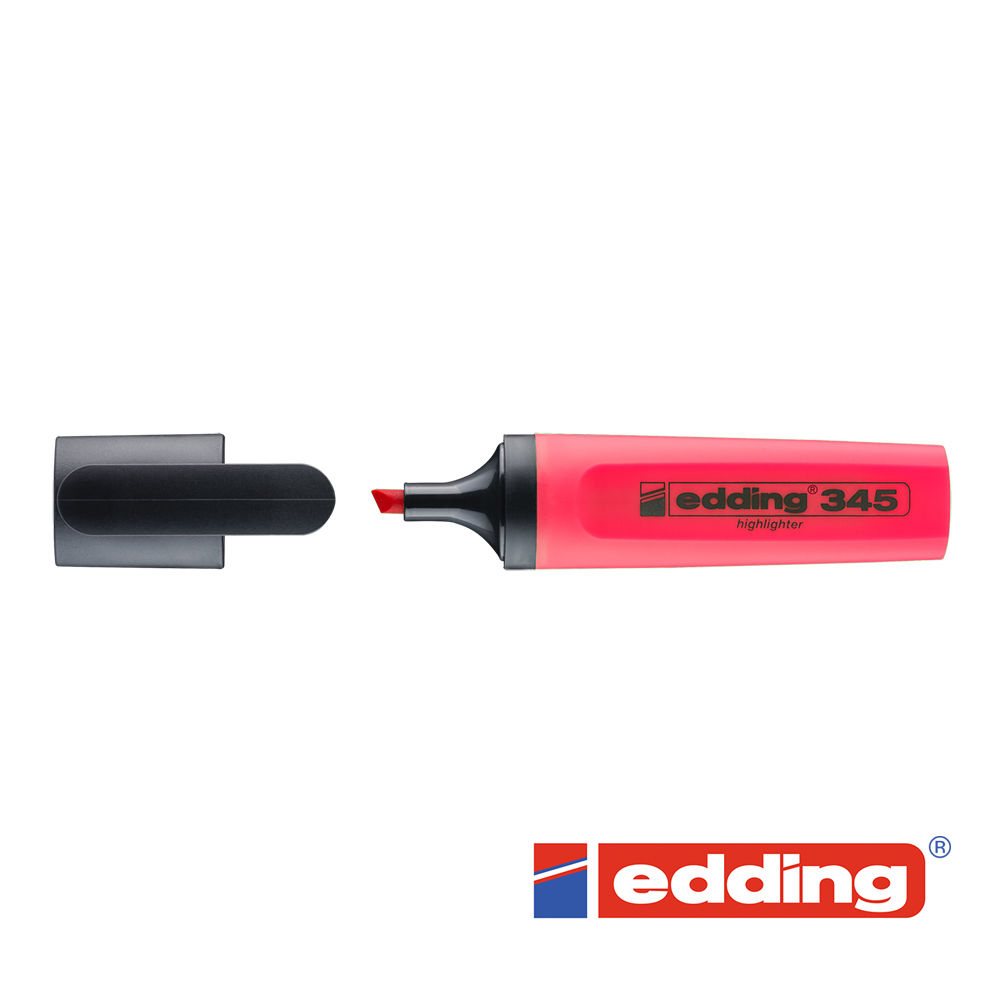 Edding 345 Textmarker 2-5mm, rot, Keilspitze